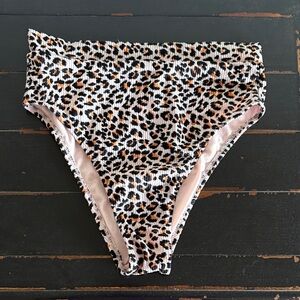 Leopard Print Bikini Bottom Size Medium